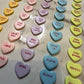 Conversation Heart Studs - Yellow and Pink