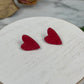 Heart Studs with Lace Texture